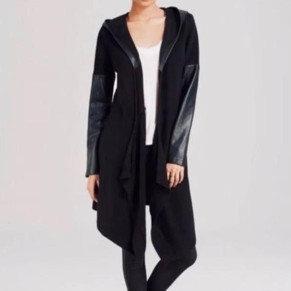 Blank NYC Jackets & Blazers - Blank NYC Black Jacket with Faux Leather Details
